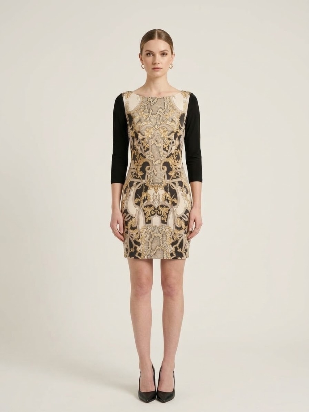 Just Cavalli Baroque Print Mini Dress XS
